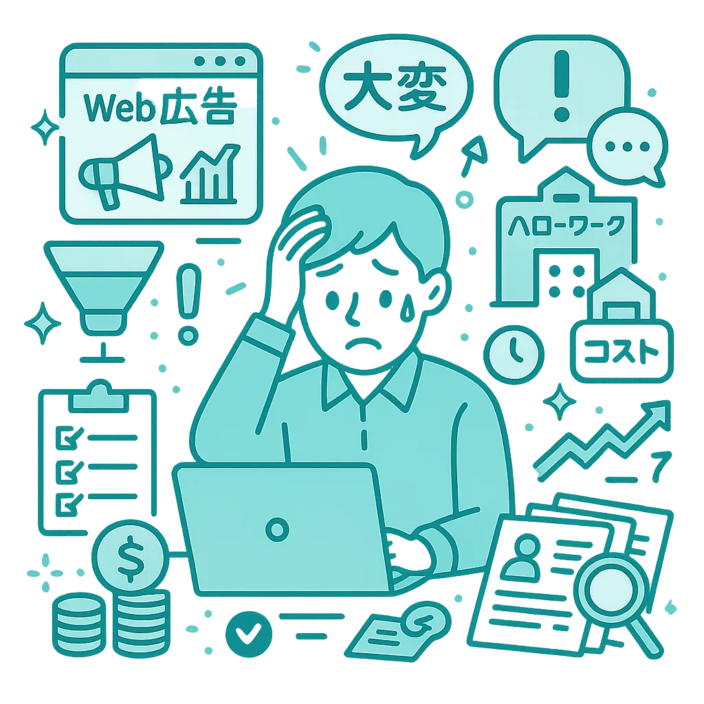 採用は大変のイメージ